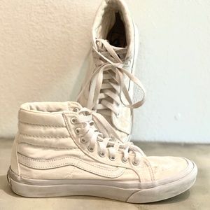 White high top Vans Sz 8